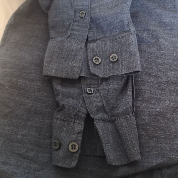 Koton Men Slim Fit Button Down Casual Shirt XL Blue - Picture 16 of 16